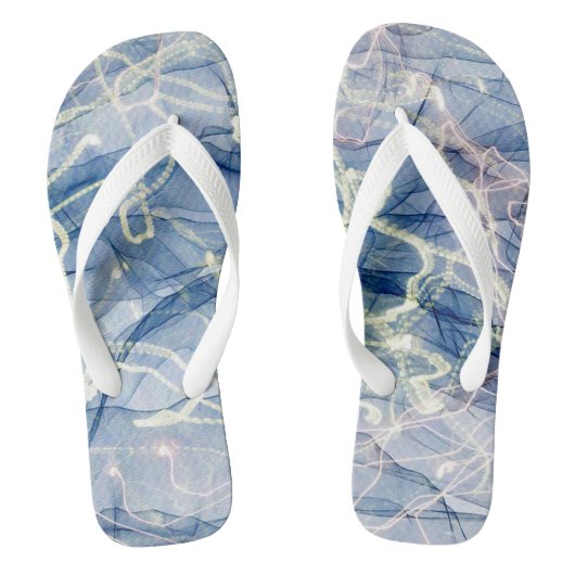 Elegant Blue Marble Teenslippers (Voetbed)