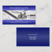 Elegant Blue Medical Visitekaartje (Voorkant / Achterkant)