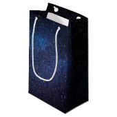 Elegant Blue Milkyway Galaxy Texture Klein Cadeauzakje (Voorkant Gekanteld)