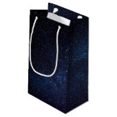 Elegant Blue Milkyway Galaxy Texture Klein Cadeauzakje (Achterkant Gekanteld)