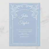 Elegant Blue Minimal Invitation (Devant)