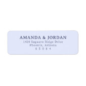 Elegant Blue Minimalist Etiket (Voorkant)