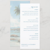 Elegant Blue Minimalist Menu (Devant / Derrière)