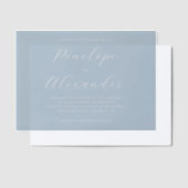 Elegant Blue Minimalist Wedding Invitation (Compenser)