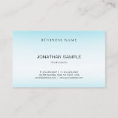 Elegant Blue Modern minimalist Plain Luxury Trendy Visitekaartje (Achterkant)