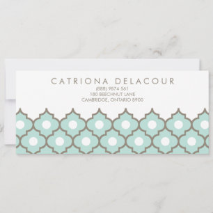 Elegant Blue Moroccan Pattern-kaartencertificaat