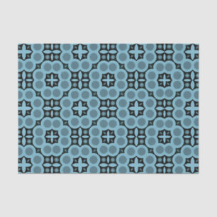 Elegant Blue Mosaic Geometric Pattern Tissuepapier