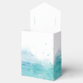 Elegant Blue Ocean Wedding Favor Box Bedankdoosjes (Geopend)