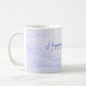 Elegant Blue Orchid Birthday Mug (Gauche)