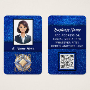 Élégant Blue Parties scintillant Mariage Pros Logo