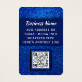 Élégant Blue Parties scintillant Mariage Pros Logo (Dos)