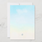 Elegant Blue Peacock Floral Wedding Theme Save The Date (Achterkant)