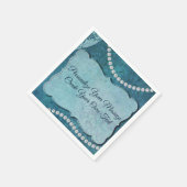 Elegant Blue Pearls personaliseer speciale gelegen Servet (Hoek)