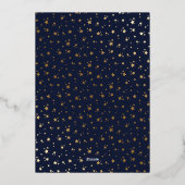 Elegant Blue Photo Happy Pawlidays Gold Folie Feestdagenkaart (Achterkant)