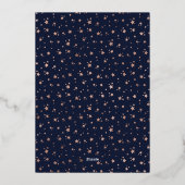 Elegant Blue Photo Happy Pawlidays Roos Gold Folie Feestdagenkaart (Achterkant)