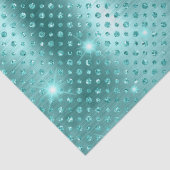 Elegant Blue Polka Dot Metallic Glitter Pattern Tissuepapier (Detail)