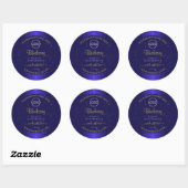 Elegant Blue Product Labels Soft Gold Glitter Logo (Vel)