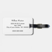 Elegant Blue, Purple, and Gold Marble Pattern Bagagelabel (Achterkant horizontaal)