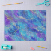 Elegant Blue, Purple, and Gold Marble Pattern Tissuepapier (Craft)