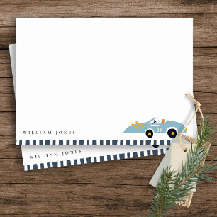 Elegant Blue Race Kinderen elke dag van de leeftij Notitiekaartje