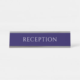 Elegant Blue Reception Desk Name Plate Bureau Naambordje