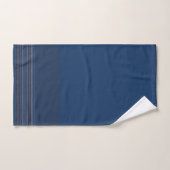 Elegant Blue Regatta Striped Border Bad Handdoek (Handdoek)