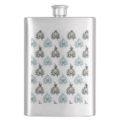 Elegant Blue Roos Floral Pattern Flacon (Voorkant)