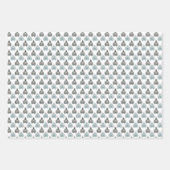 Elegant Blue Roos Floral Pattern Inpakpapier Vel (Voorkant 3)