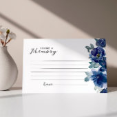 Elegant Blue Roos Funeral Share a Memory Kaart