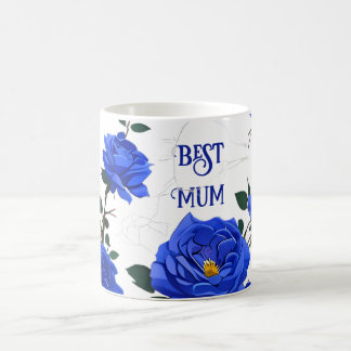 Elegant Blue Roos Koffiemok