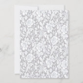 Elegant Blue Rozen Wedding Invitation Kaart (Achterkant)