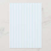 Elegant Blue & Sage Striped Wedding Invitation (Dos)