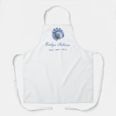 Elegant Blue Seashell Logo Schort (Voorkant)