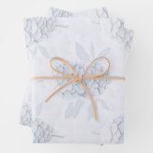 Elegant Blue & Silver Christmas Wrapping Paper (In situ)