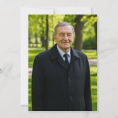 Elegant Blue Silver Gold 82nd Birthday Photo Kaart (Achterkant)