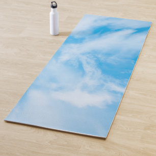 Elegant Blue Sky Clouds Design Sjabloon Fitness Yogamat