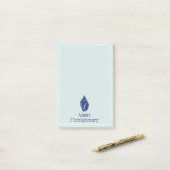 Elegant Blue Spiral Seashell Speciaal Post-it® Notes (Op bureau)