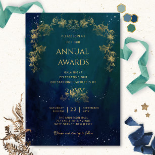 Elegant Blue Sterrennacht Awards / Gala Night Kaart