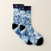 Elegant Blue Stream-monogram Sokken (Paar)