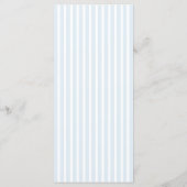 Elegant Blue Stripes Bridal Shower Menu (Achterkant)