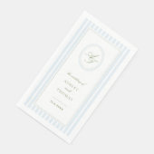 Elegant Blue Stripes Wedding Servet (Hoek)