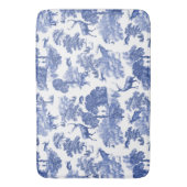 Elegant Blue Toile Deer Patroon Badmat (Voorkant Verticaal)