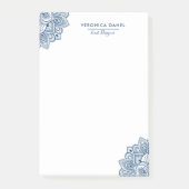 Elegant Blue Tribal Mandala Lace Design Post-it® Notes (Voorkant)