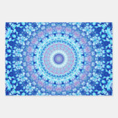 Elegant Blue Turquoise Sky Crystal Mandala Inpakpapier Vel (Voorkant 2)
