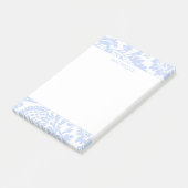 Elegant Blue Venetian Floral Botanical Post-it® Notes (Schuin)