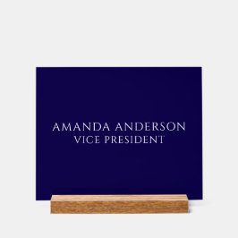 Elegant Blue Vice President Title Name Plate Acryl Bord