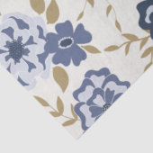 Elegant Blue Vine Floral Pattern Tissuepapier (Detail)