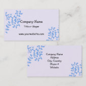 Elegant Blue Vines Visitekaartje (Voorkant / Achterkant)