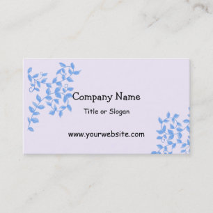 Elegant Blue Vines Visitekaartje