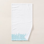 Elegant Blue Vintage Paisley Stripe (Serviette à main)